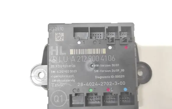 Mercedes-Benz C W204 Door control unit/module A2129004106