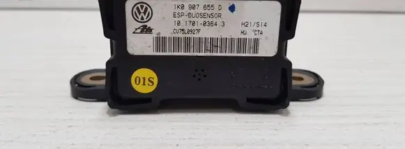 Audi A3 S3 8P ESP acceleration yaw rate sensor 1K0907655D CV75L0927F 10170103643