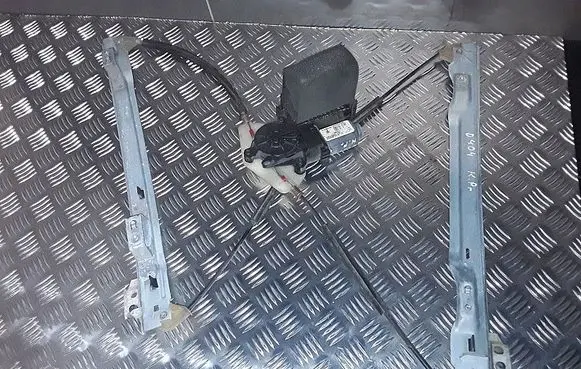 Rear door window regulator with motor