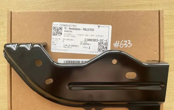 Tesla Model 3 Highland Fender mounting bracket 109230500C 1100383SCC 1100383S0A