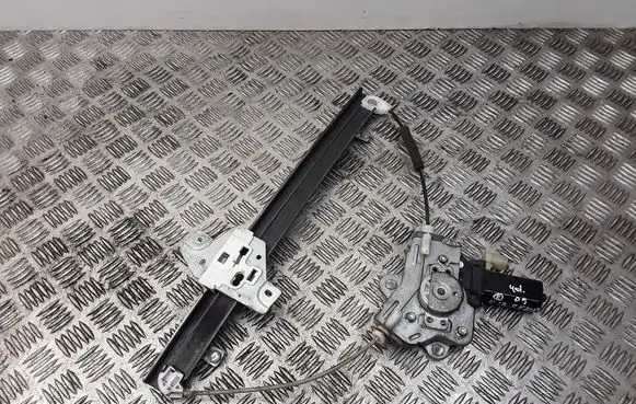 Rear door window regulator with motor