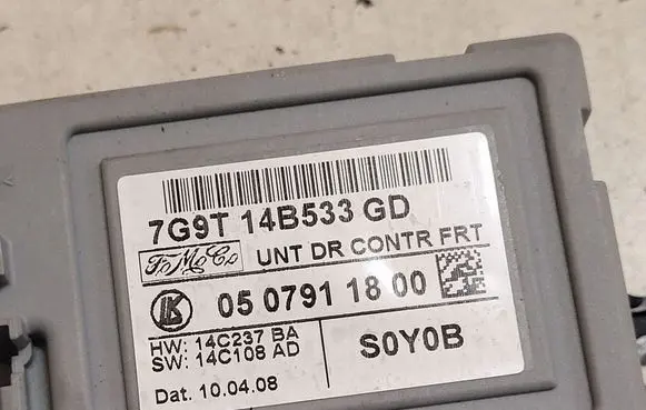 Ford Mondeo MK IV Door control unit/module 7G9T14B533GD 0507911800