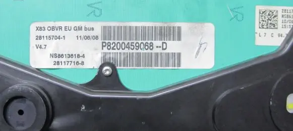 Opel Vivaro Speedometer (instrument cluster) 8200459068