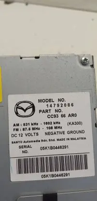 Mazda 5 Radio/CD/DVD/GPS head unit 14792086 05K1B0446291