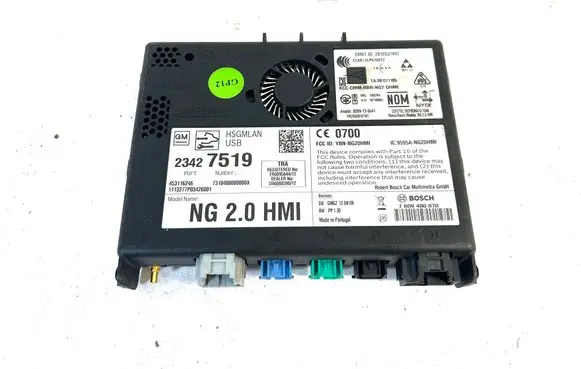 Opel Insignia A GPS navigation control unit/module 23427519 453116246 7609400070