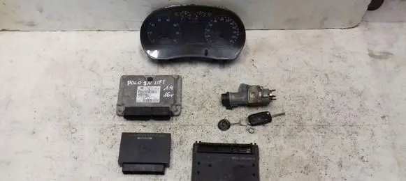 Volkswagen Polo IV 9N3 Engine ECU kit and lock set 036906034JC