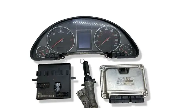 Audi A4 S4 B6 8E 8H Engine ECU kit and lock set 8E0907401C 28SA5210 0281010493