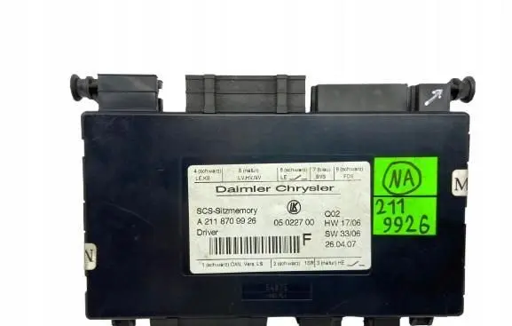 Mercedes-Benz E W211 Seat control module A2118709926