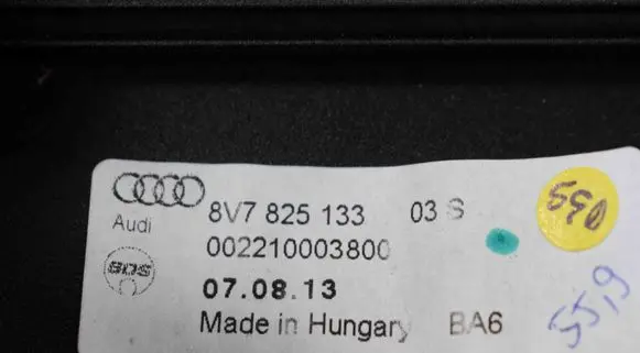 Audi A3 S3 8V Parcel shelf 8V7825133