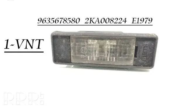 Peugeot 607 Number plate light 9635678580 2KA008224