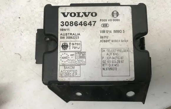 Volvo S40, V40 Immobilizer control unit/module 30864647