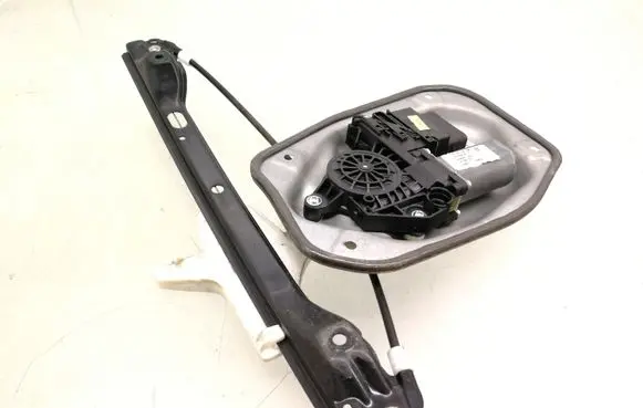Rear door window regulator with motor