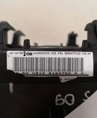 Citroen C5 Steering wheel airbag 96824771ZD