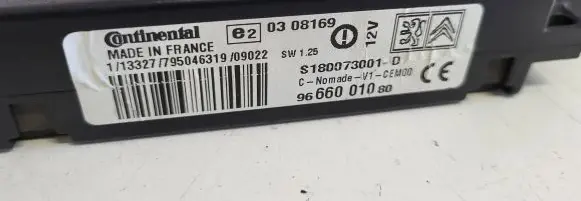 Citroen C3 Other control units/modules 9666001080 S180073001D 020308169