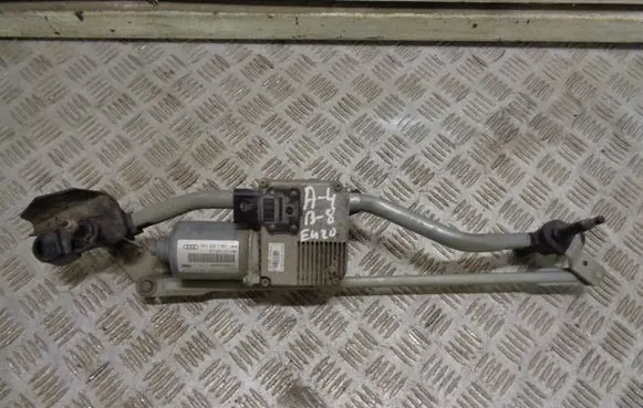 Front wiper linkage and motor