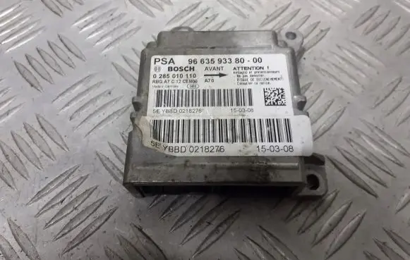 Peugeot 207 Airbag control unit/module 9663593380
