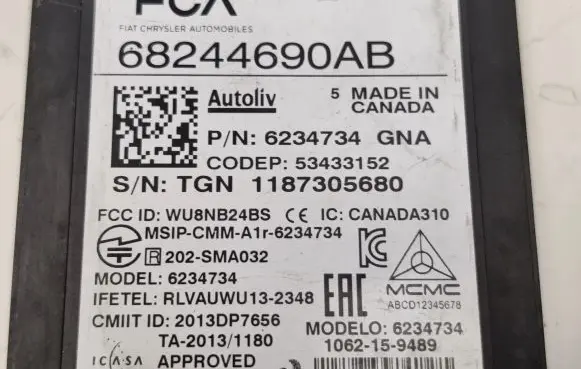 Jeep Compass Blind spot module 68244690AB