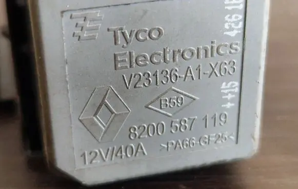 Renault Trafic III (X82) Other relay V23136A1X63 8200587119 12V40A