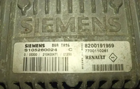 Renault Scenic I Gearbox control unit/module 8200191959 S105280024 7700110261