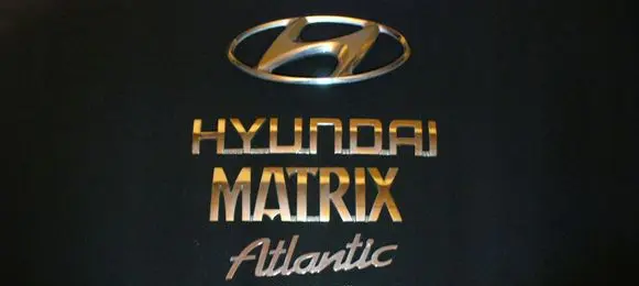 Hyundai Matrix Manufacturers badge/model letters 