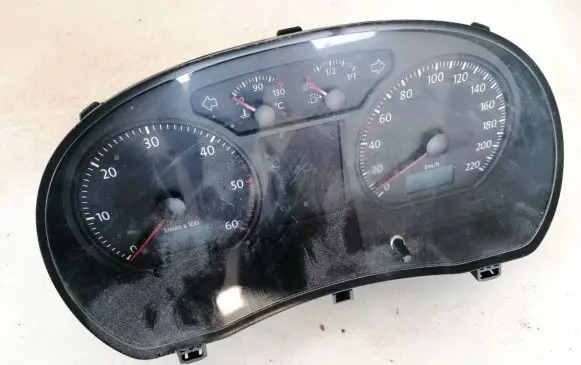Volkswagen Polo IV 9N3 Speedometer (instrument cluster) 555001490100 555001491600