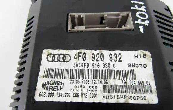 Audi A6 S6 C6 4F Speedometer (instrument cluster) 4F0920932