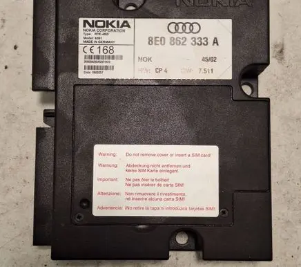 Audi A4 S4 B6 8E 8H Phone control unit/module 8E0862333A 0600257 35000020