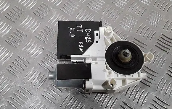 Rear door window regulator with motor
