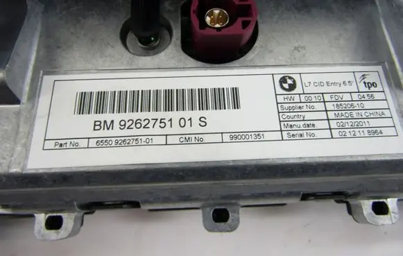 BMW 1 F20 F21 Screen/display/small screen 926275101