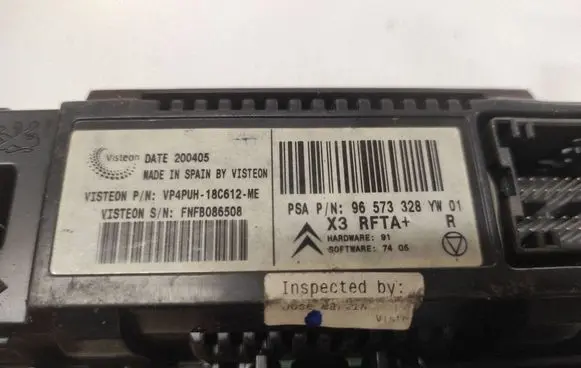 Citroen C5 Climate control unit 96573328 96498320 96498317