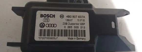 Volkswagen PASSAT B5 ESP acceleration yaw rate sensor 4B0907637A 0265005213