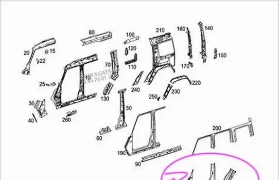 Mercedes-Benz G W463 2nd Gen Side car body part A4636303103 A4636308102