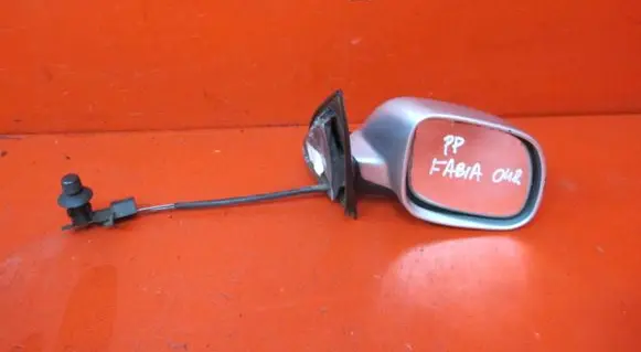Skoda Fabia Mk1 (6Y) Manual wing mirror PRAWE SREBRNE