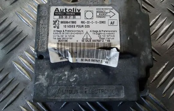 Peugeot 407 Airbag control unit/module 606563100 9659847880 RBGD2C10CEM00