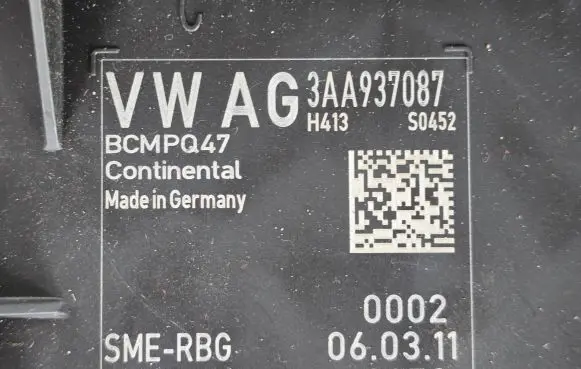 Volkswagen PASSAT B7 Comfort/convenience module 3AA937087