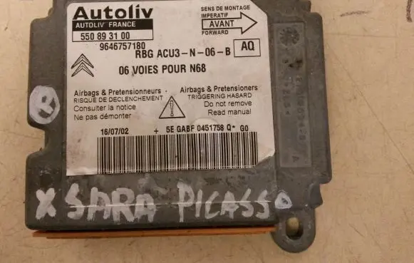 Citroen Xsara Picasso Airbag control unit/module 9646757180 550893100