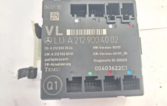 Mercedes-Benz C W204 Door control unit/module A2129004002