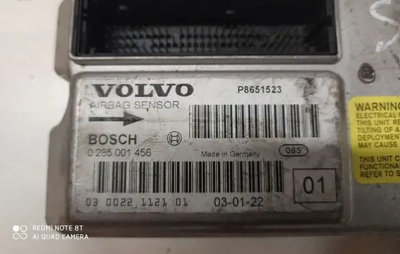 Volvo S60 Airbag control unit/module 0285001456 P8651523