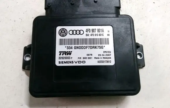 Audi A6 S6 C6 4F Hand brake control module 4F0907801A 4F0910801C