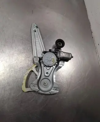 Rear door window regulator with motor