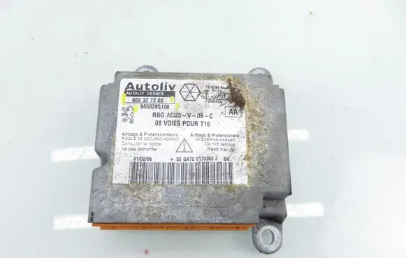Peugeot 206 CC Airbag control unit/module 602327200 9658285180