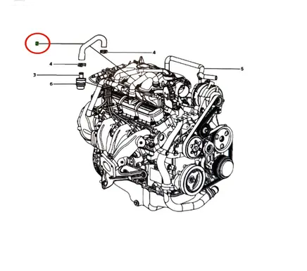 Volkswagen Routan Breather hose/pipe P04781252AE 04781252AE 4781252AE
