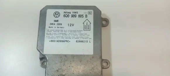 Volkswagen PASSAT B5 Airbag control unit/module 6Q0909605B 02000215L 5WK42869