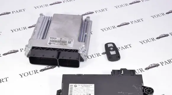 BMW 5 E60 E61 Engine ECU kit and lock set 6988062