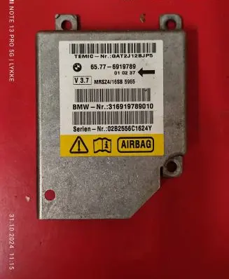 BMW 5 E39 Airbag control unit/module 6919789 316919789010 02B2556C1664Y