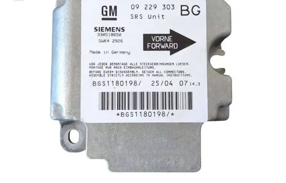 Opel Zafira A Airbag control unit/module 09229303BG 330518650 BGS1180198
