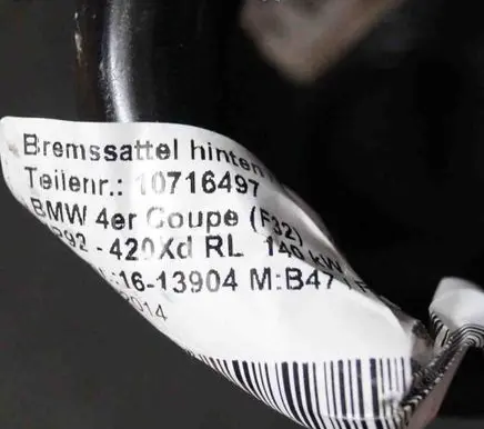 BMW 4 F32 F33 Rear coil spring