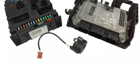 Peugeot 307 Engine ECU kit and lock set 9662213180 0281013331 9659285480