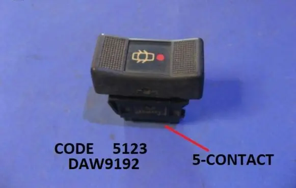 Renault 19 Central locking switch button 5123 DAW9192