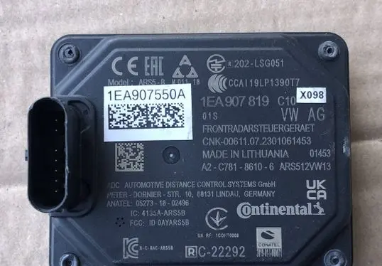 Volkswagen ID.3 Distronic sensor radar 1EA907550A D2021SG051